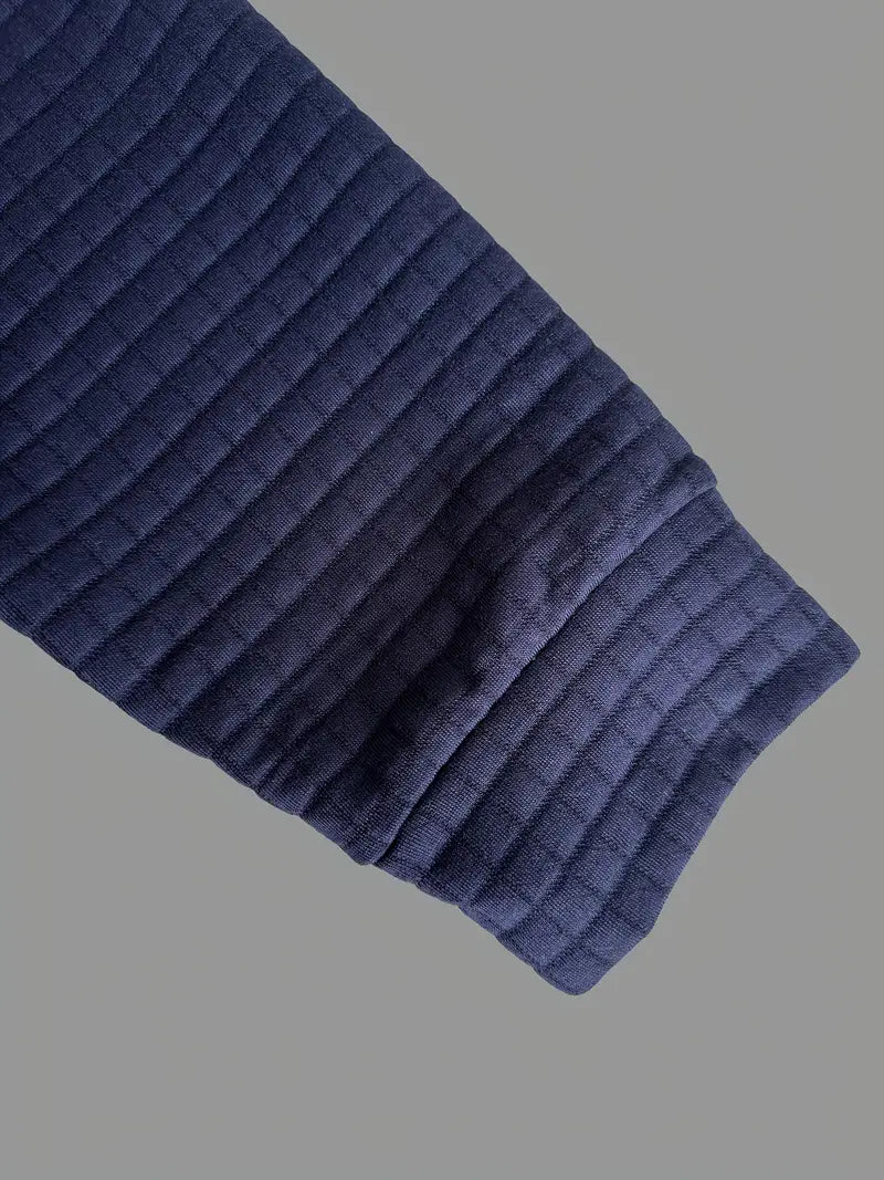 POLO À MANCHES LONGUES TEXTURÉE