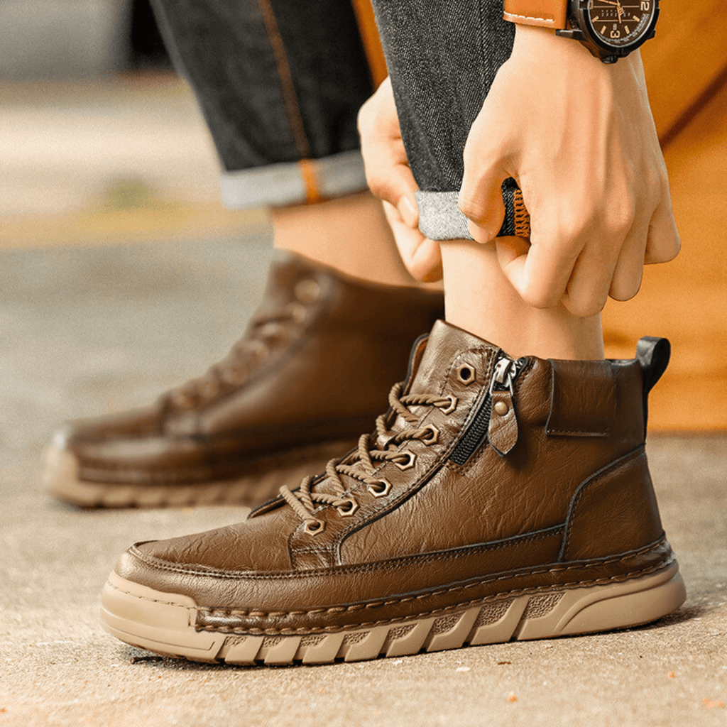BOTTES EN CUIR POUR HOMME